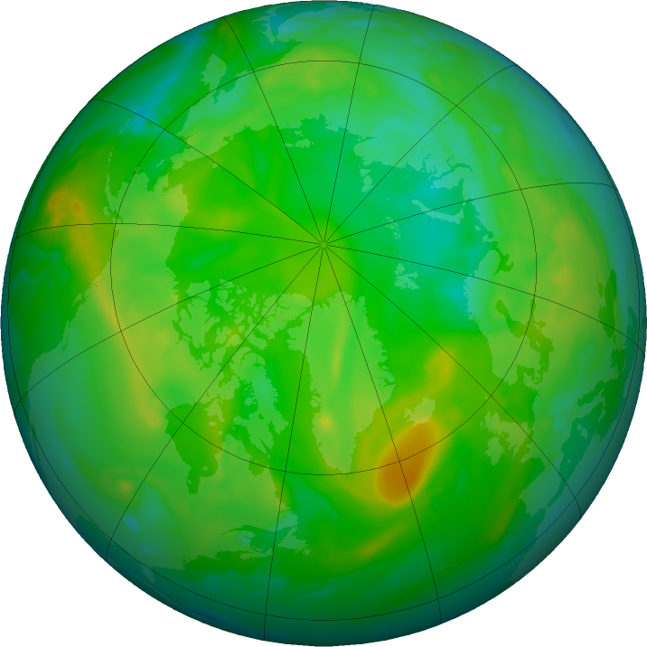 Arctic ozone map for 01 August 2024